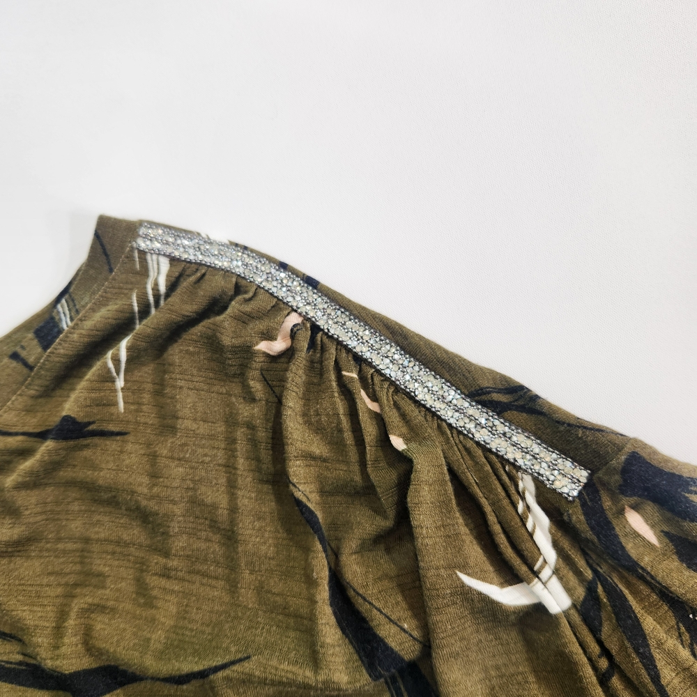Jennifer Lopez Womens Top Blouse Size XS Long Sleeve Ruched Green NWT 01 - Picture 7 of 10